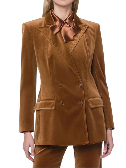 Giacca Donna marrone con impunture a vista ALBERTA FERRETTI | A051766350097
